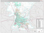 East Baton Rouge Wall Map Premium Style